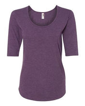Load image into Gallery viewer, Anvil-Women's Triblend Deep Scoopneck Three-Quarter Sleeve Top-6756L