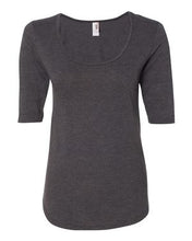Load image into Gallery viewer, Anvil-Women's Triblend Deep Scoopneck Three-Quarter Sleeve Top-6756L