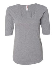 Load image into Gallery viewer, Anvil-Women's Triblend Deep Scoopneck Three-Quarter Sleeve Top-6756L