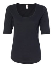 Load image into Gallery viewer, Anvil-Women's Triblend Deep Scoopneck Three-Quarter Sleeve Top-6756L