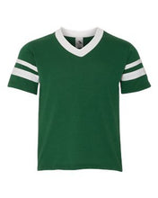 Load image into Gallery viewer, Augusta Sportswear-Youth V-Neck Jersey with Striped Sleeves-361