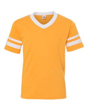 Load image into Gallery viewer, Augusta Sportswear-Youth V-Neck Jersey with Striped Sleeves-361