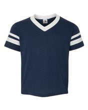 Load image into Gallery viewer, Augusta Sportswear-Youth V-Neck Jersey with Striped Sleeves-361