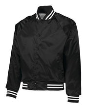 Load image into Gallery viewer, Augusta Sportswear-Satin Baseball Jacket Striped Trim-3610