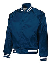 Load image into Gallery viewer, Augusta Sportswear-Satin Baseball Jacket Striped Trim-3610