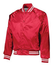Load image into Gallery viewer, Augusta Sportswear-Satin Baseball Jacket Striped Trim-3610