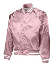 Load image into Gallery viewer, Augusta Sportswear-Satin Baseball Jacket Striped Trim-3610